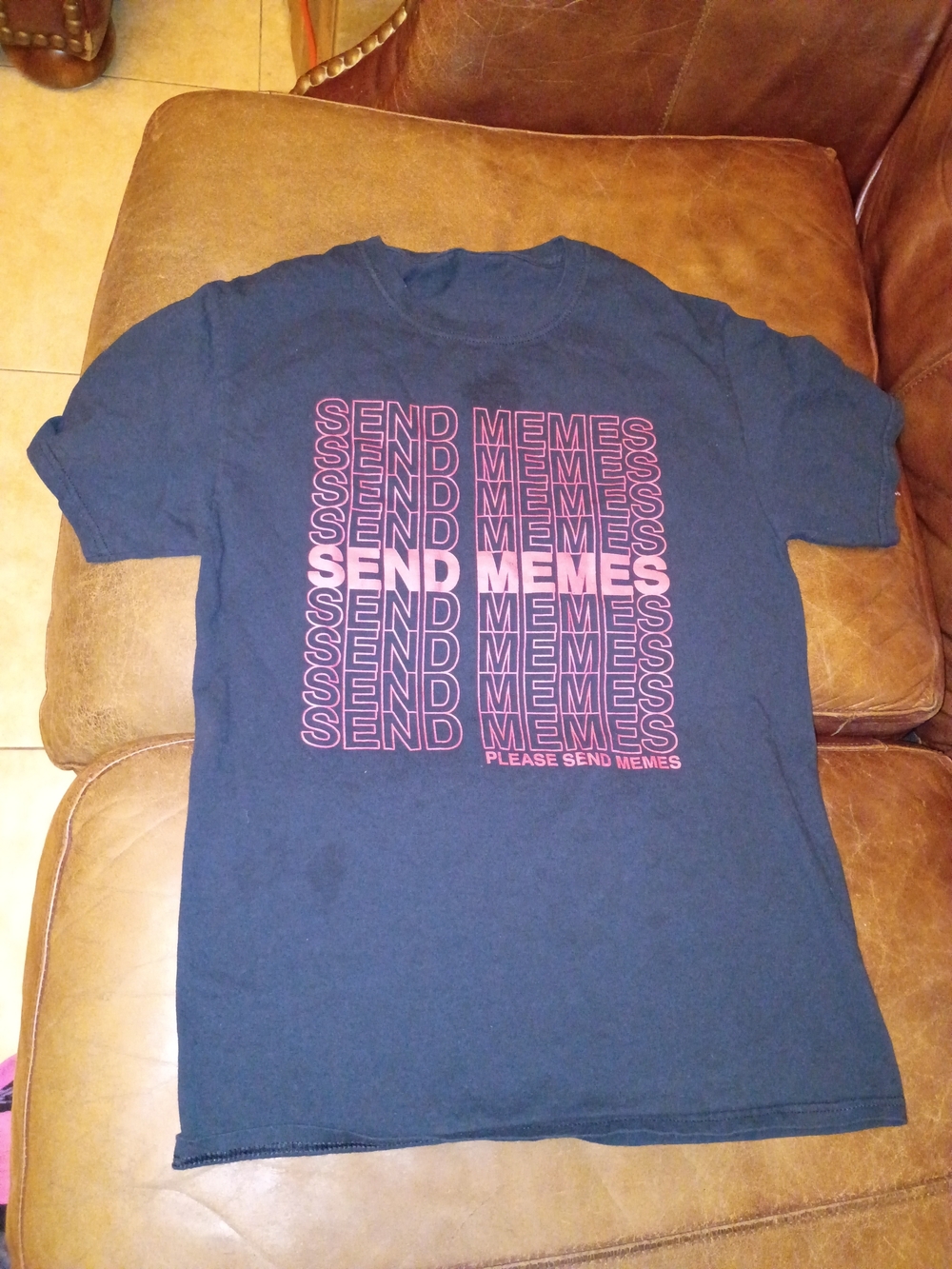 Black 'Send Memes' Graphic Tee - Casual Boys Shirt